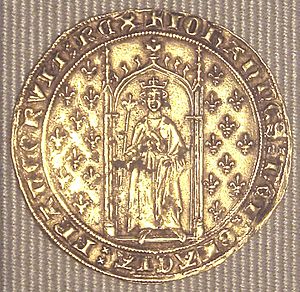 Jean II denier d Or aux fleurs de lys 1351