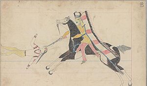 Ledger Drawing - Cheyenne Crazy Dog Society Warrior