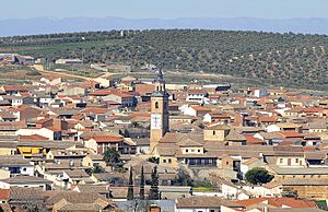 View of Los Navalmorales from east of the town.