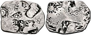 Magadha kingdom coin Circa 350 BC AR Karshapana