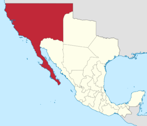 Map of the Californias (historical region)