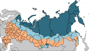 Map of the Russian Extreme North