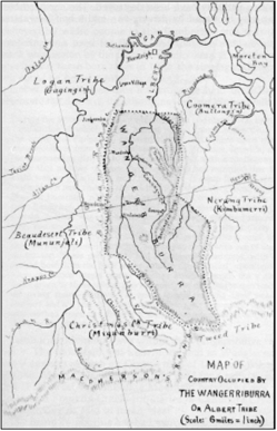 Map of the Wanggeriburra and Neighbouring Groups