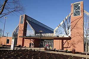 Maryland House service plaza building, I-95, Harford County, Md