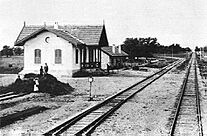 Military train station of Dedeagats 1893