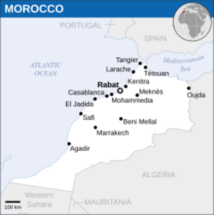 Morocco - Location Map (2013) - MAR - UNOCHA
