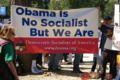 Obama Is No Socialist But We Are Banner Democratic Socialists of America DSA 2009
