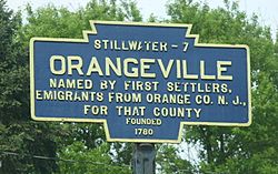 Official logo of Orangeville, Pennsylvania