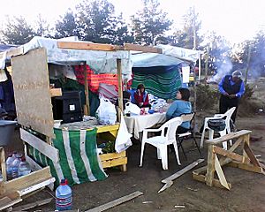 People camping in La Cruz Hill