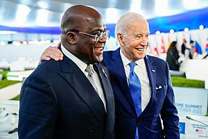 President Biden and President of DR Congo Tshisekedi at the 2021 G20 Rome summit