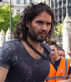Russell Brand London Revolution Protest 2 (cropped)