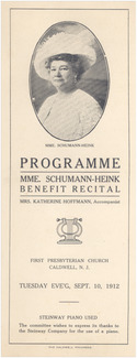 Schumann-Heink Program 1912