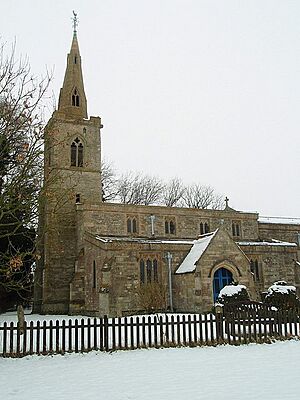 Snow At Steeple Gidding Church - geograph.org.uk - 1150279