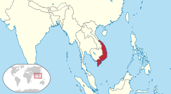 Administrative territory of South Vietnam in Southeast Asia according to 1954 Geneva Accord