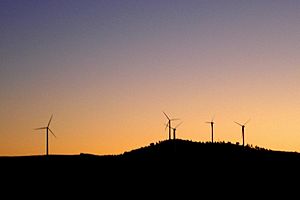 Wind turbines in Tharsis