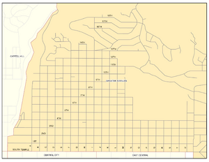 The Avenues (Salt Lake City) map