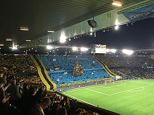 The Wankdorf stadium before a match between Young Boys and Red Star Belgrade