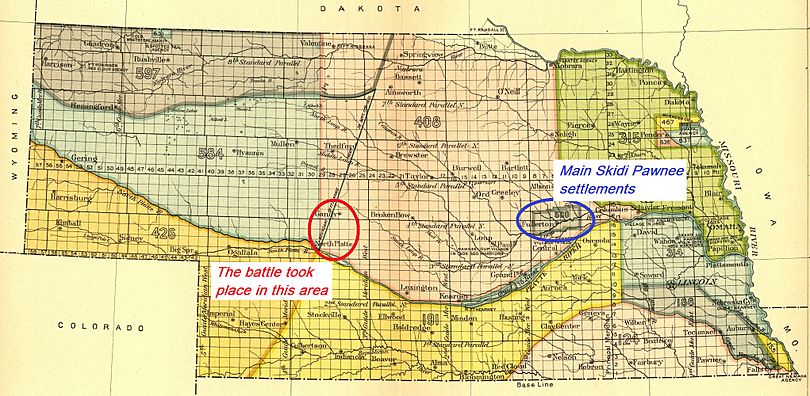 The area where the Pawnee captured the Sacred Arrows of the Cheyenne