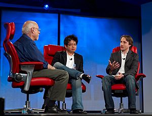 Walt Mossberg, Steve Chen and Chad Hurley
