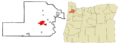 Yamhill County Oregon Incorporated and Unincorporated areas McMinnville Highlighted
