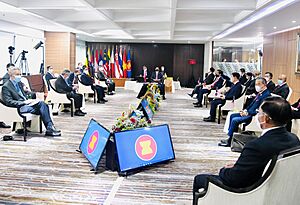 ASEAN leaders facing Myanmar Junta leader