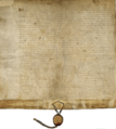 Albany Dongan Charter partially unfolded