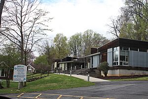 Barrie School building (April 2025)