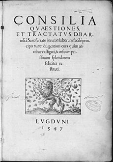 Bartolo da Sassoferrato – Consilia, quaestiones et tractatus, 1547 – BEIC 6493497
