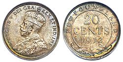 Canada Newfoundland George V 20 Cents 1912.jpg