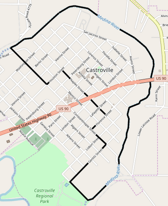 Castroville Historic District map.png