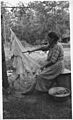 Cleaning green deer hides prior to tanning - NARA - 285764