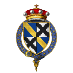 Coat of arms of Sir Thomas Scrope, 10th Baron Scrope of Bolton, KG