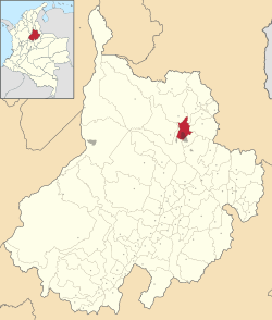 Location of the city and municipality of Bucaramanga in the Santander Department.