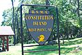 Constitution Island Sign near the caretaker's cottage, Constitution Island, NY
