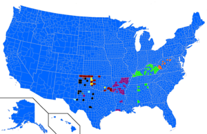 Democratic Party presidential primaries results by county, 2012
