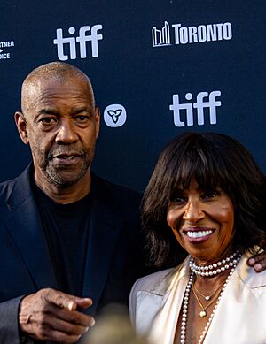 Denzel Washington and Pauletta Washington at the 2024 Toronto International Film Festival 05 (cropped)