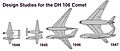 Design Studies for the DH 106 Comet