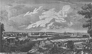 Easter Road between Edinburgh and Leith in the 18th century