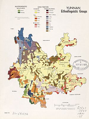 Ethnolinguistic groups in Yunnan Province (1971)