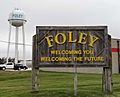 Foley Minnesota welcome sign