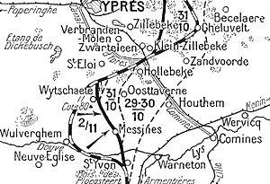 French counter-attack at Messines, 2 November 1914