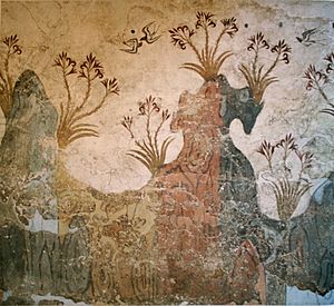 Fresque du printemps, Akrotiri, Grèce