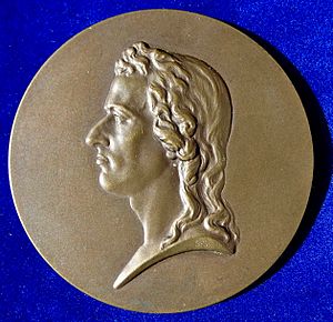 Friedrich Schiller, German Poet and Surgeon 100th Death Anniversary Medal Vienna 1905, obverse