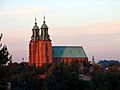 Gniezno. View of metropolitan cathedral and church of St John the Baptist