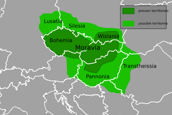 Great Moravia in the late 9th century