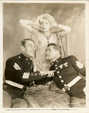 Greta Nissen, Victor McLaglen and Edmund Lowe