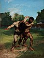 Gustave Courbet - The Wrestlers - Google Art Project
