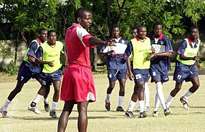 Haiti national football team training in Port-au-Prince 2004-08-16 2