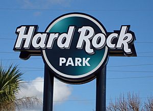 Hard Rock Park sign