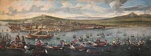 Jan van Essen - Fleet review before Naples